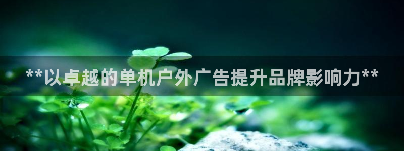 杏宇平台提现为什么这么久呢：**以卓越的单机户外广告提升品牌影响力**