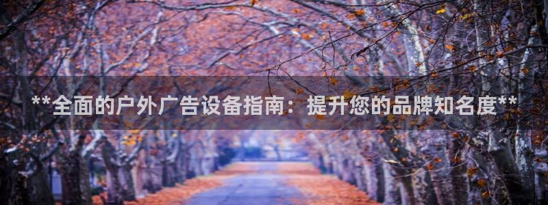 杏宇平台开户：**全面的户外广告设备指南：提升您的品牌知名度**