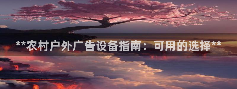 杏宇官方平台官网：**农村户外广告设备指南：可用的选择**