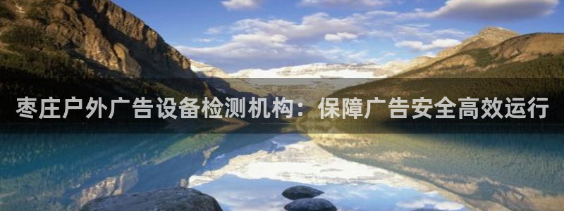 杏宇平台代理多少钱一个月：枣庄户外广告设备检测机构：保障广告安全高效运行