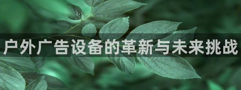 杏宇平台怎么样：户外广告设备的革新与未来挑战