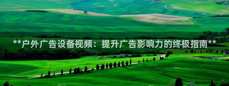 杏宇官方平台官网：**户外广告设备视频：提升广告影响力的终极指南**