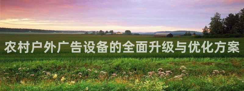 杏宇平台是什么：农村户外广告设备的全面升级与优化方案